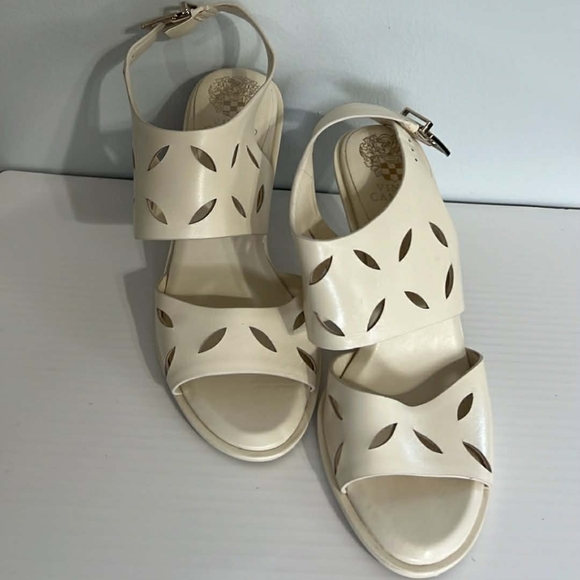 Vince Camuto Shoes - Vince Camuto Ivory Cutout Sandals